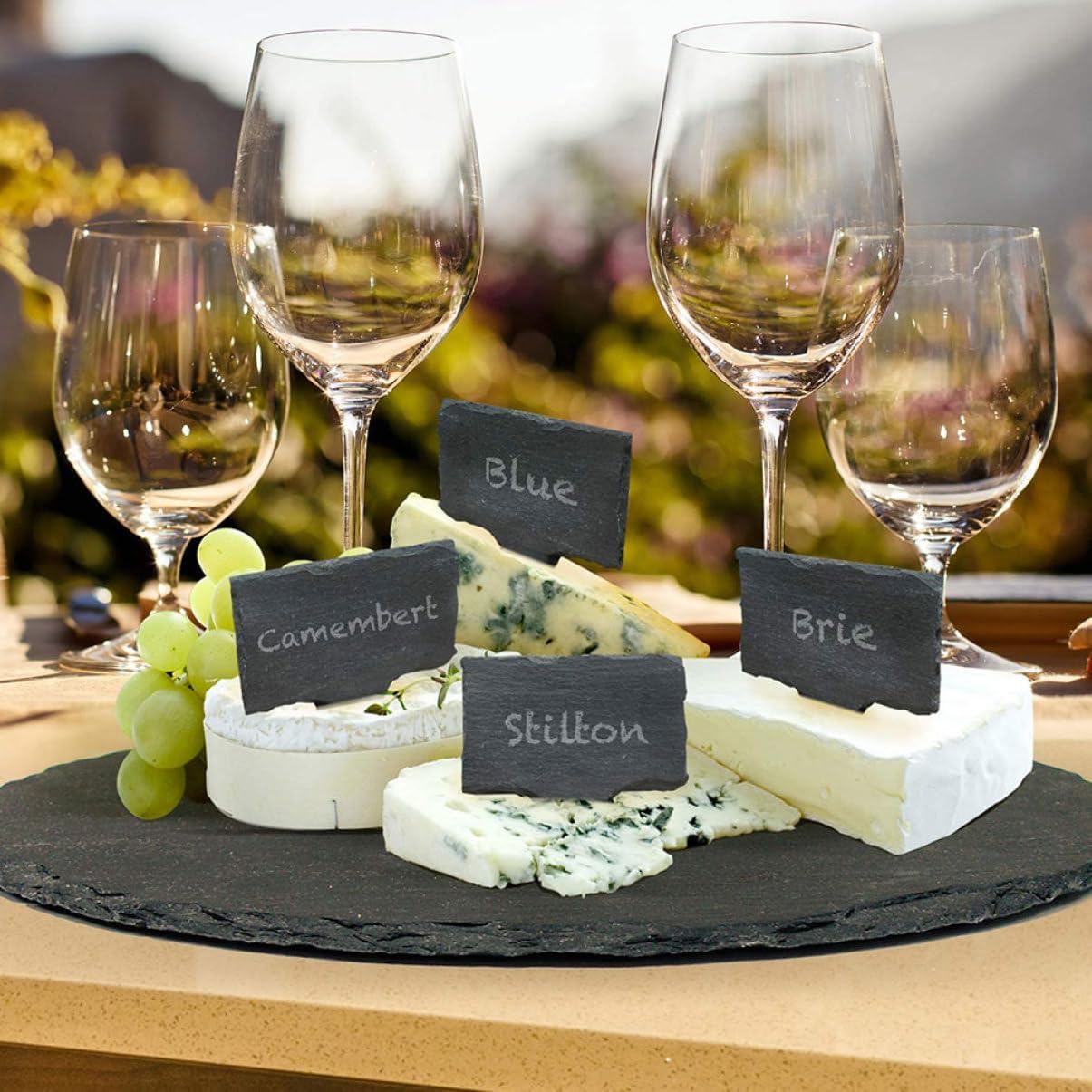 Alipis Cheese Board Accessory Reusable Cheese Pickers Decorative Food Tags for Party Buffet Black