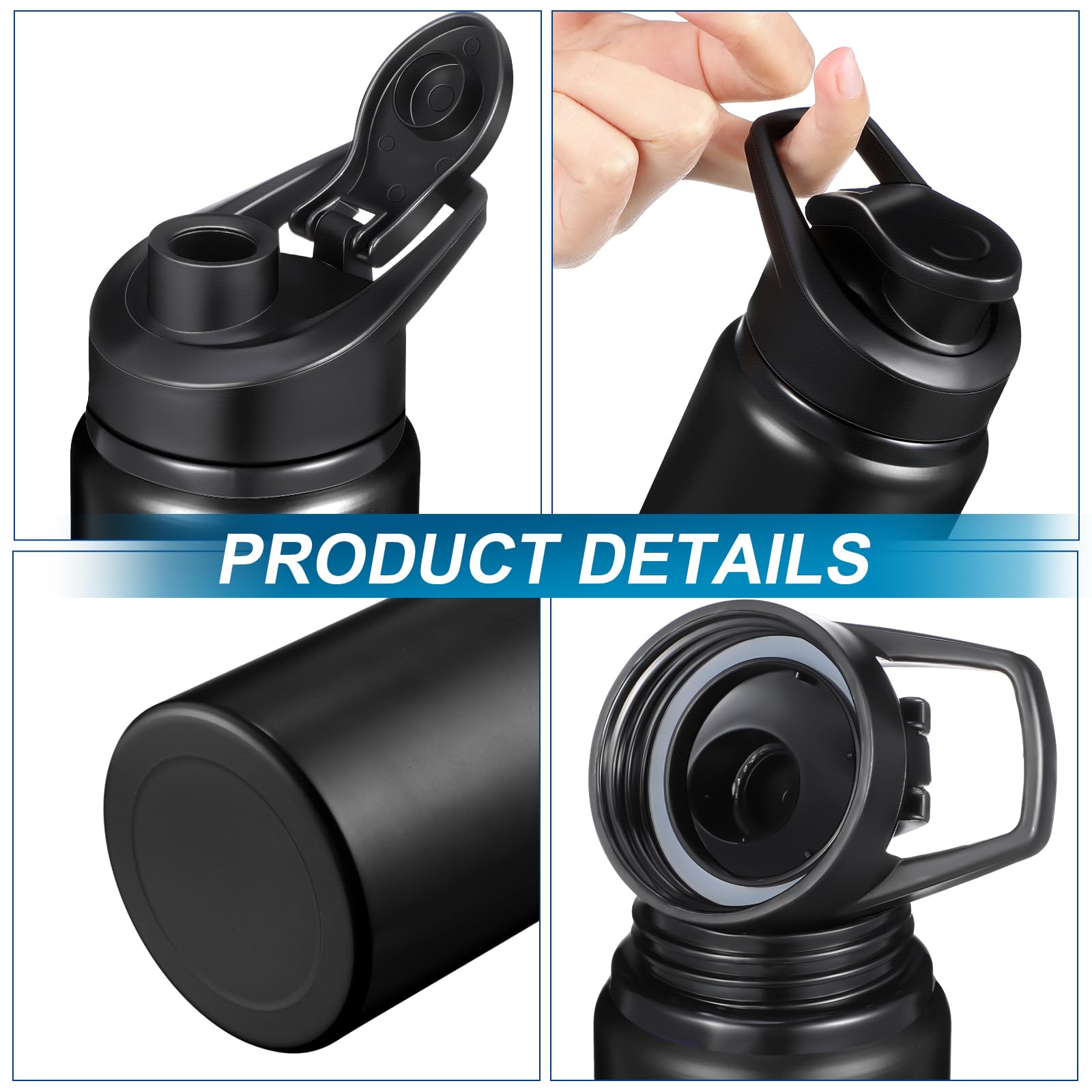 Mimorou 10 botellas de agua de aluminio reutilizables a granel, botellas de agua para deportes al aire libre, paquete múltiple, botellas de viaje para gimnasio, senderismo, ciclismo, camping, pesca,