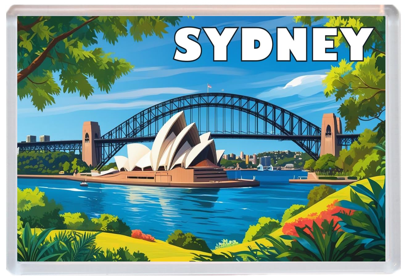 Baked Bean Store Multicolor Sydney - Jumbo Artistic Fridge Magnet 96 X 67Mm
