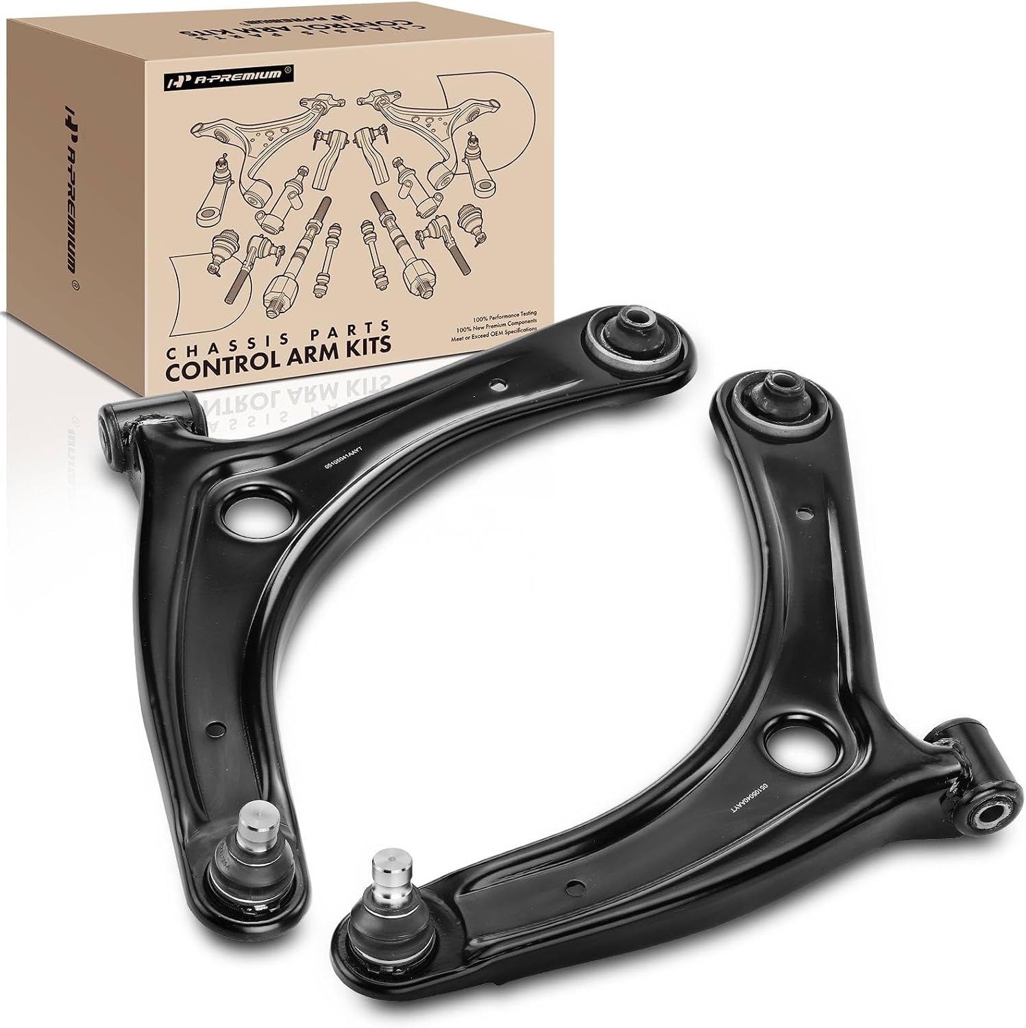 A-Premium 2 x Front Lower Control Arm, with Ball Joint & Bushing, Compatible with Jeep Compass 2007-2017, Patriot 2007-2017, Dodge Caliber 2007-2012