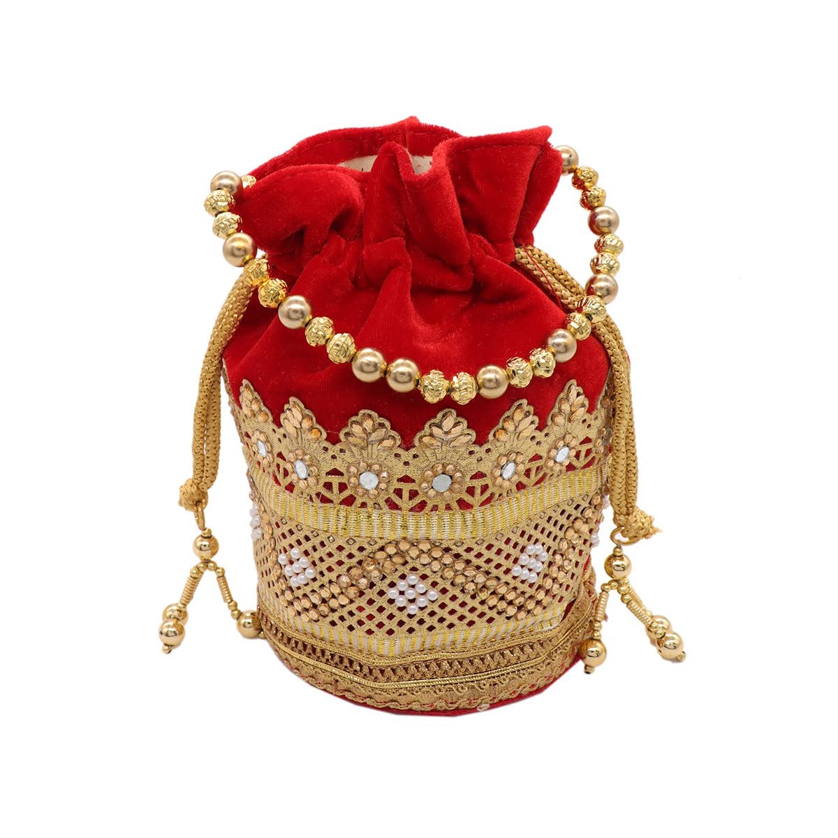 Ethnic Trove Premium Velvet base Potli Purse/Batva, Comes with beautiful & Premium embroidery (Golden) (B0CKW7BVV1) Amazon Price History, Amazon Price Tracker