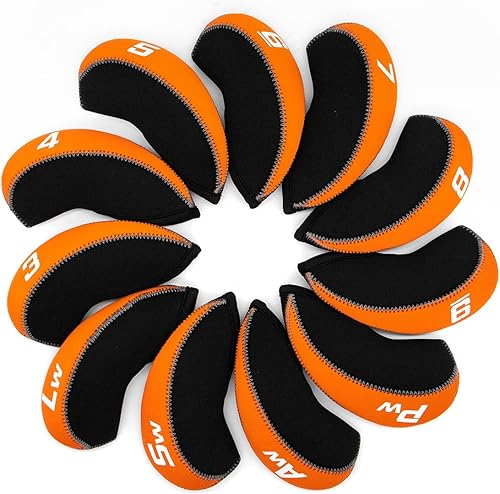 Miniatura 7 de Fundas de hierro de golf, fundas de neopreno para cabeza de hierro de golf, juego de 11 unidades10 fundas para cabeza de palos de golf, fundas para