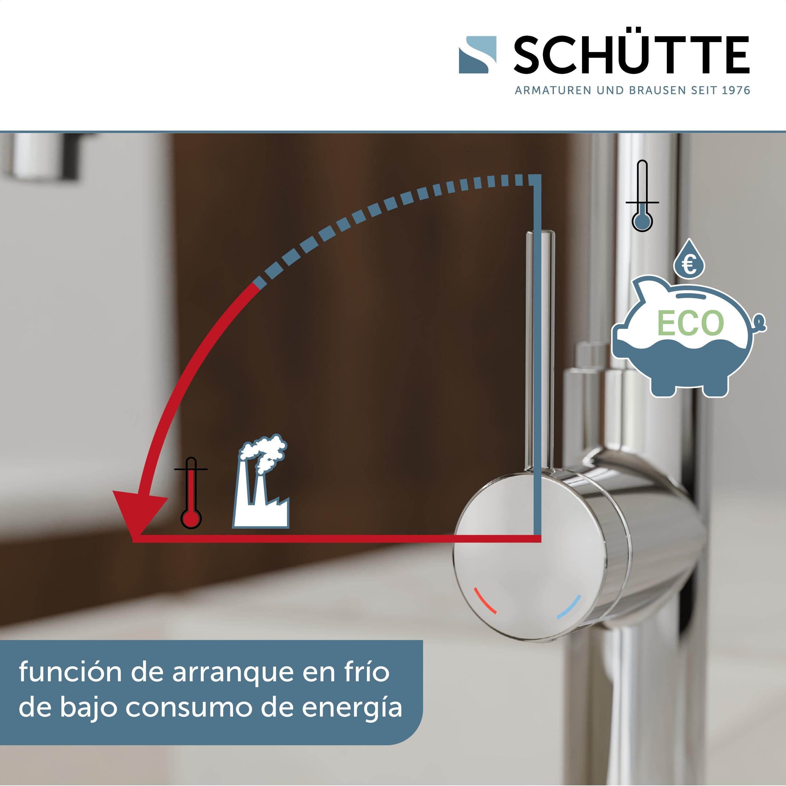 SCHÜTTE Blackpool 79516 - Grifo de cocina con alcachofa extraíble, 360 grados, grifo mezclador monomando para fregadero con alcachofa extensible en cromo