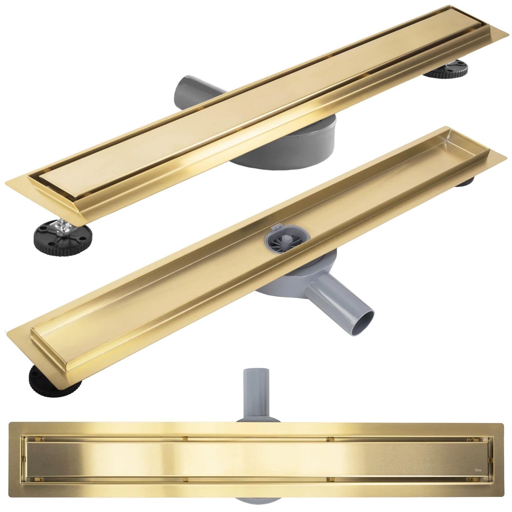 Rea Duschrinne Neox pro Brush Gold 80 Edelstahl
