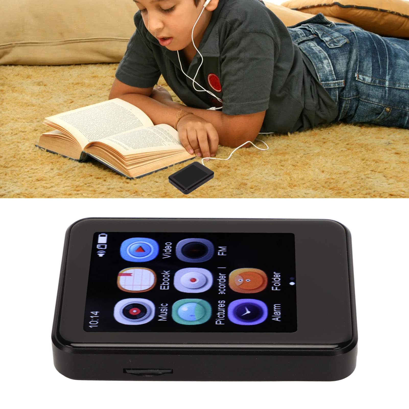 Reproductor de MP3 MP4, Reproductor de MP3 HiFi sin Pérdidas con 5.0 Reproductor de Música para Niños Reproductor de Música MP3 Reproductor de Música Portátil (32 GB)