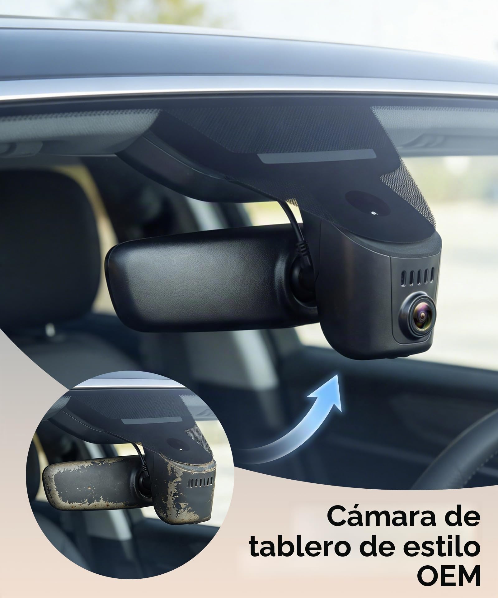 Dashcam para Audi A4, A6, Allroad, A3, A5, Q5, S4, S6, Q7, A8, S8, TT, A7, S5, Q3, S3, S7, RS3, RS5, RS6 y e-Tron 2019-2026(Modelo A),Estilo OEM, Sensor G, WiFi y App, Cámara para Coche de 2160P