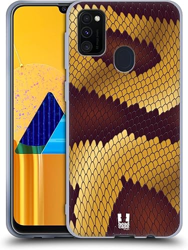 Head Case Designs Ball Python - Funda de gel suave con patrón de serpiente compatible con Galaxy M30s (2019)M21 (2020)