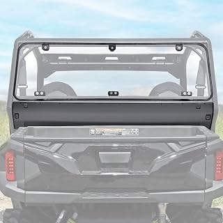 KEMIMOTO Clear Rear Windshield for Polaris General 1000 XP 4 1000 UTV - Hard PC Window, Mud Debris Protection, Easy Install