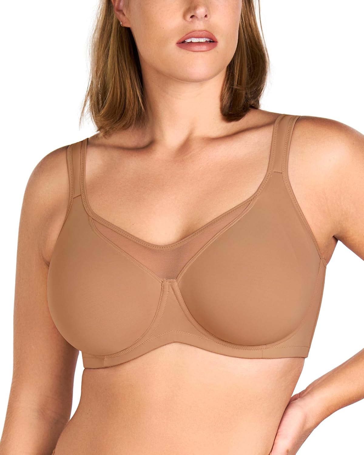 HSIA Minimizer Bras for Women Plus Size Full Coverage Coolcomfort T Shirt Unlined Bra with Underwire for Heavy