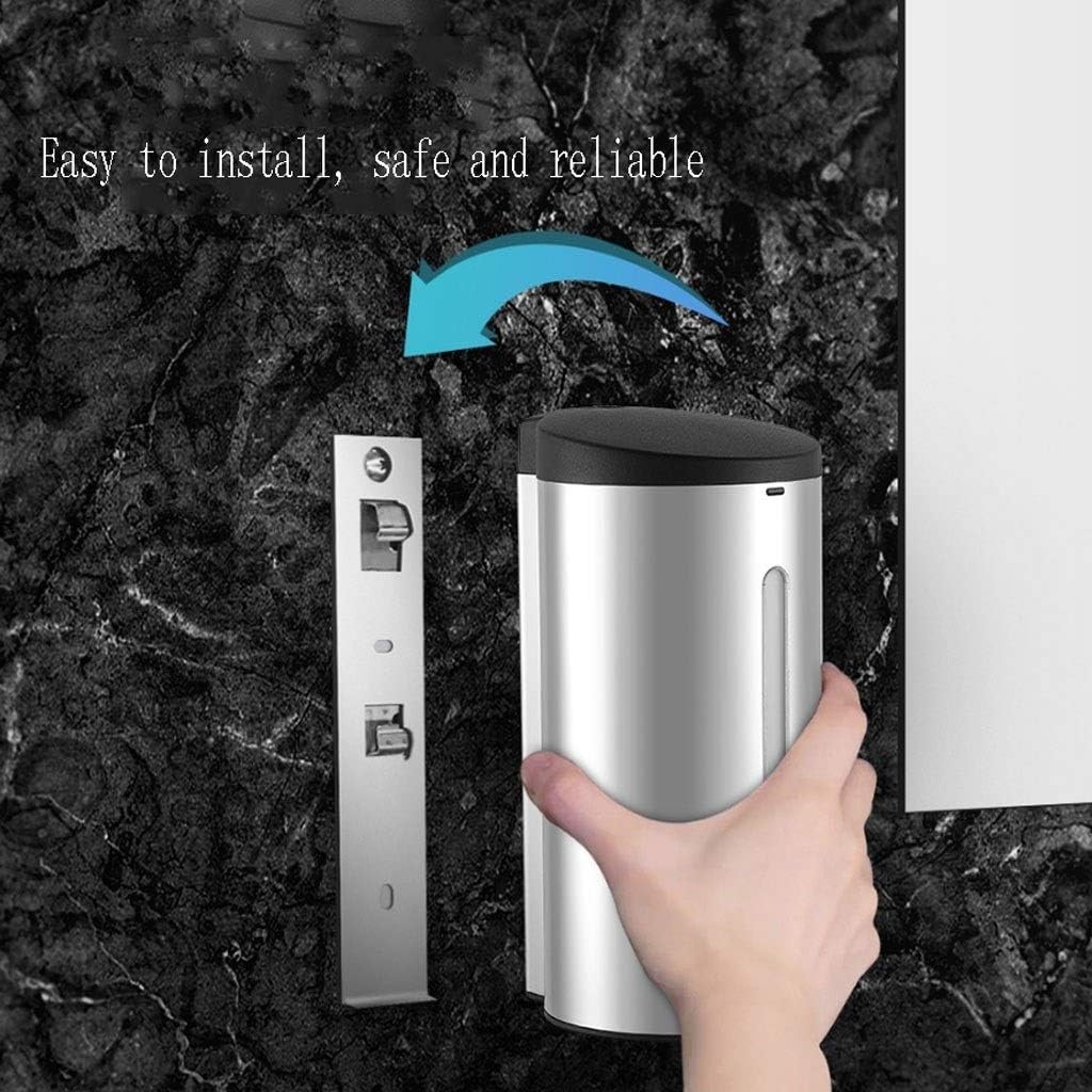 Soap Dispenser Automatic Stainless Steel Soap Dispenser Household Hotel Catering Toilet Hand Soap Liquid Soap Box 4 Colors Optional Liquid soap Dispenser (Color : Gris) image 5