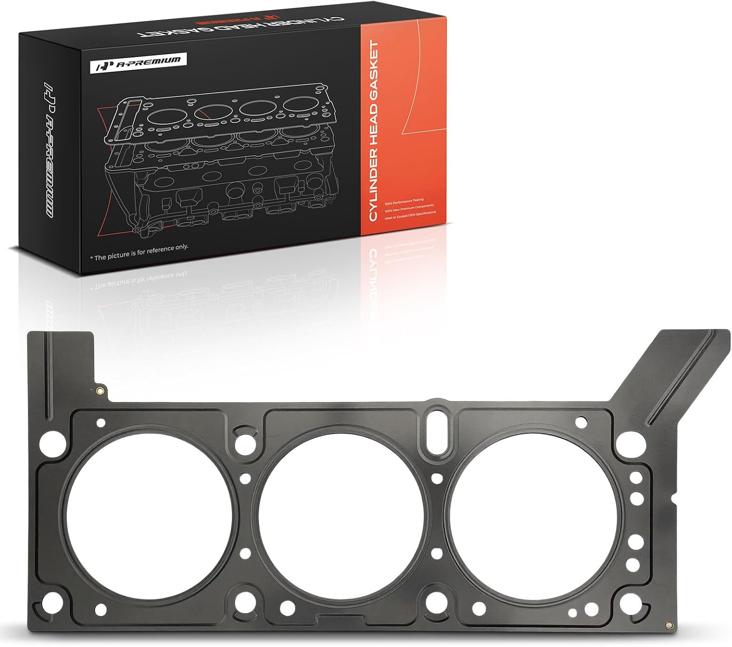 A-Premium V6 3.8L Right Engine Cylinder Head Gasket Compatible with Jeep JK Series Wrangler 2007 2008 2009 2010 2011, Passenger Side, Multi-Layer Steel