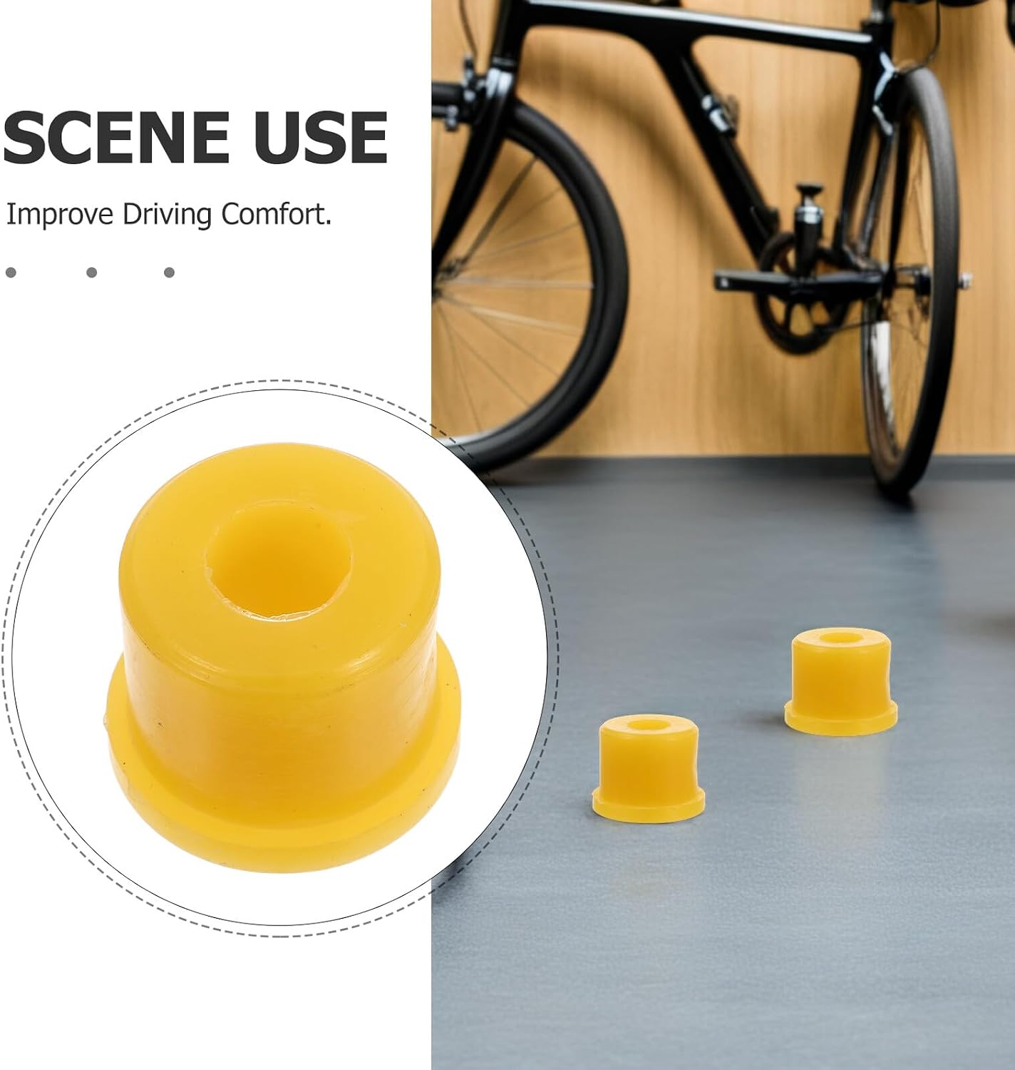 BESTOYARD 30pcs Large Size Rubber Leaf Spring Bushing Kit with Steel Plate Shackle for Motorcycle and Electric Tricycle Suspension Replacement