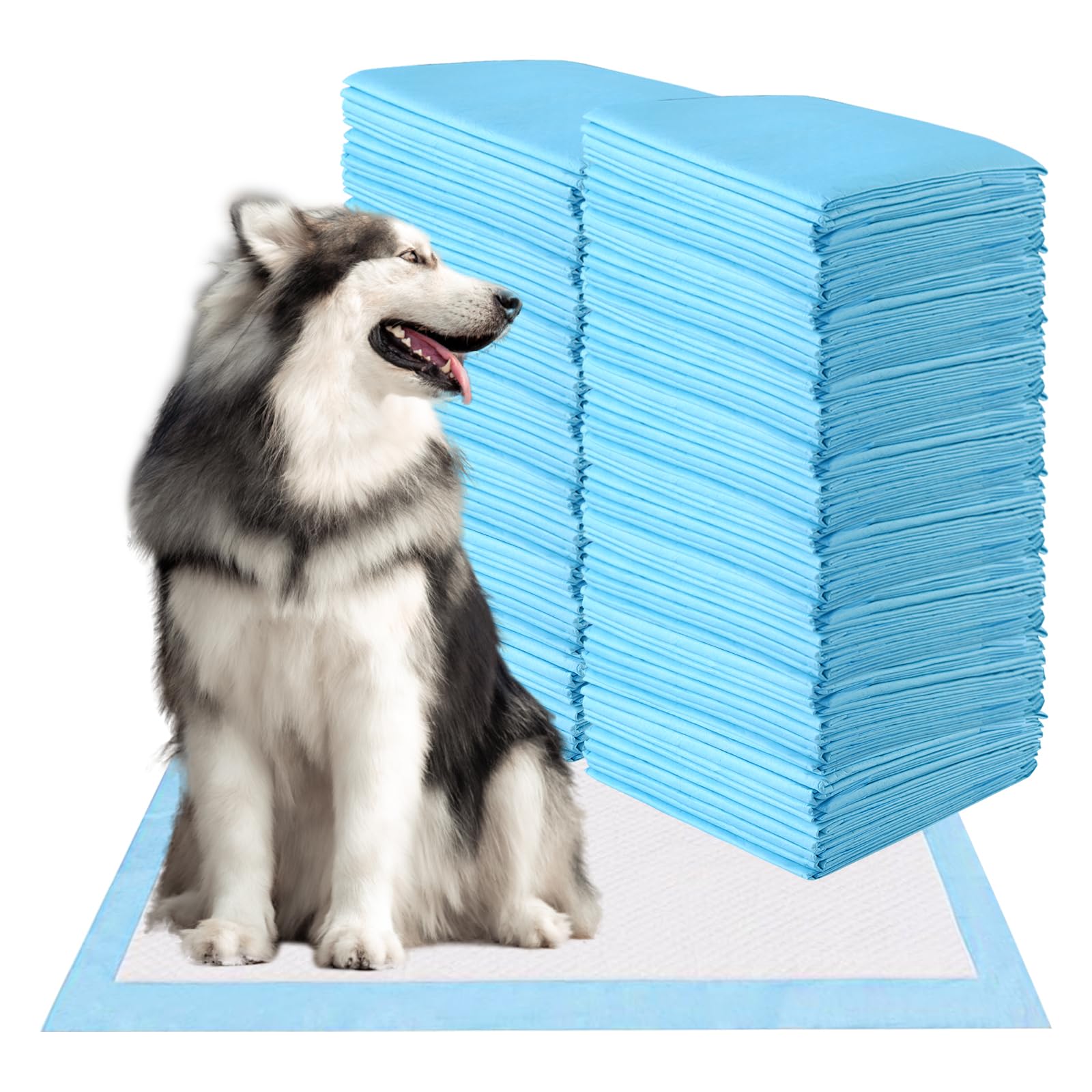 GOPLUS – Juego de 150 alfombrillas educativas para perro cachorro – Alfombra higiénica absorbente inferior, impermeable, antifugas, secado rápido, 75 x 75 cm