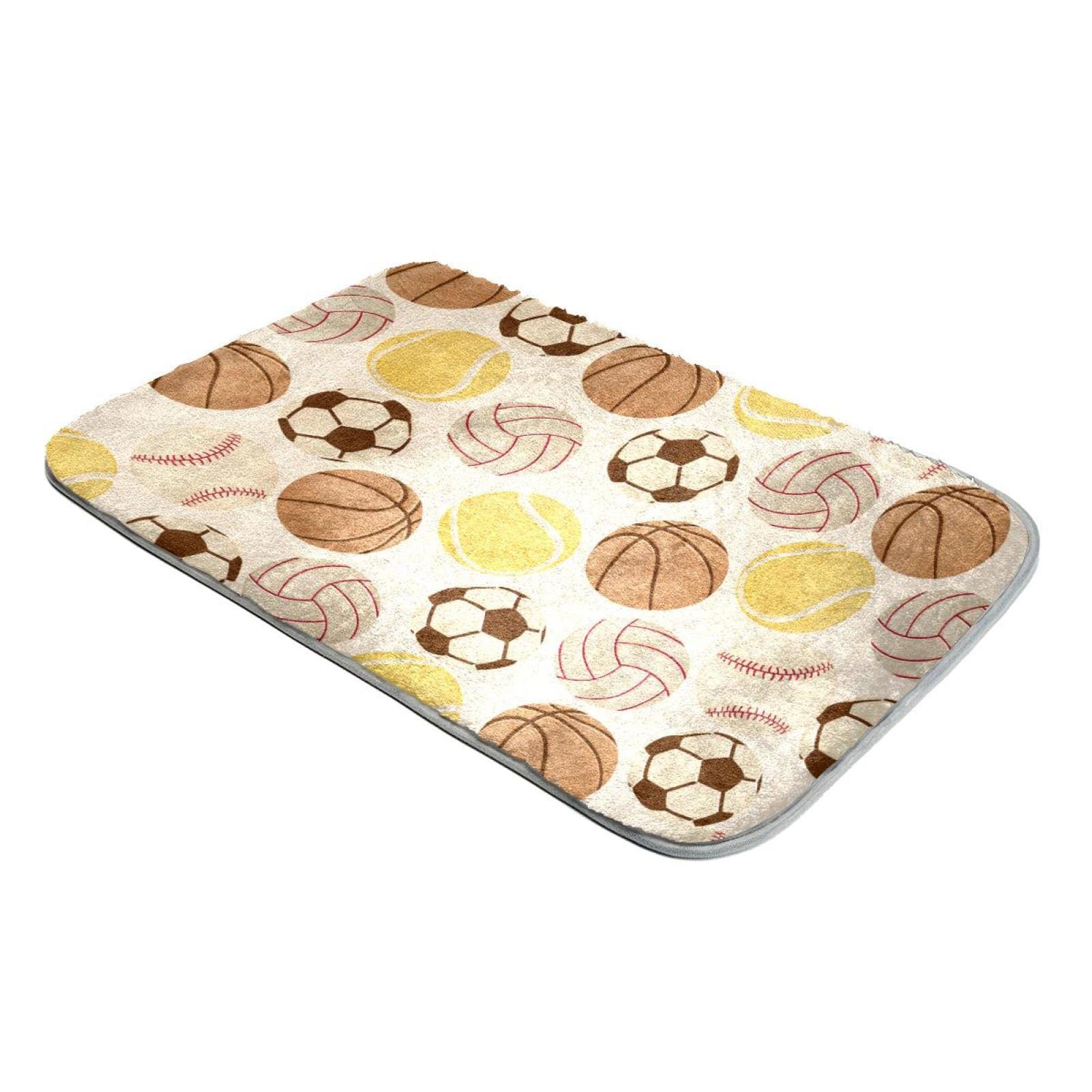 Tapis à poils longs ultra doux en fausse fourrure pour sport, football, baseball, basket-ball, volleyball