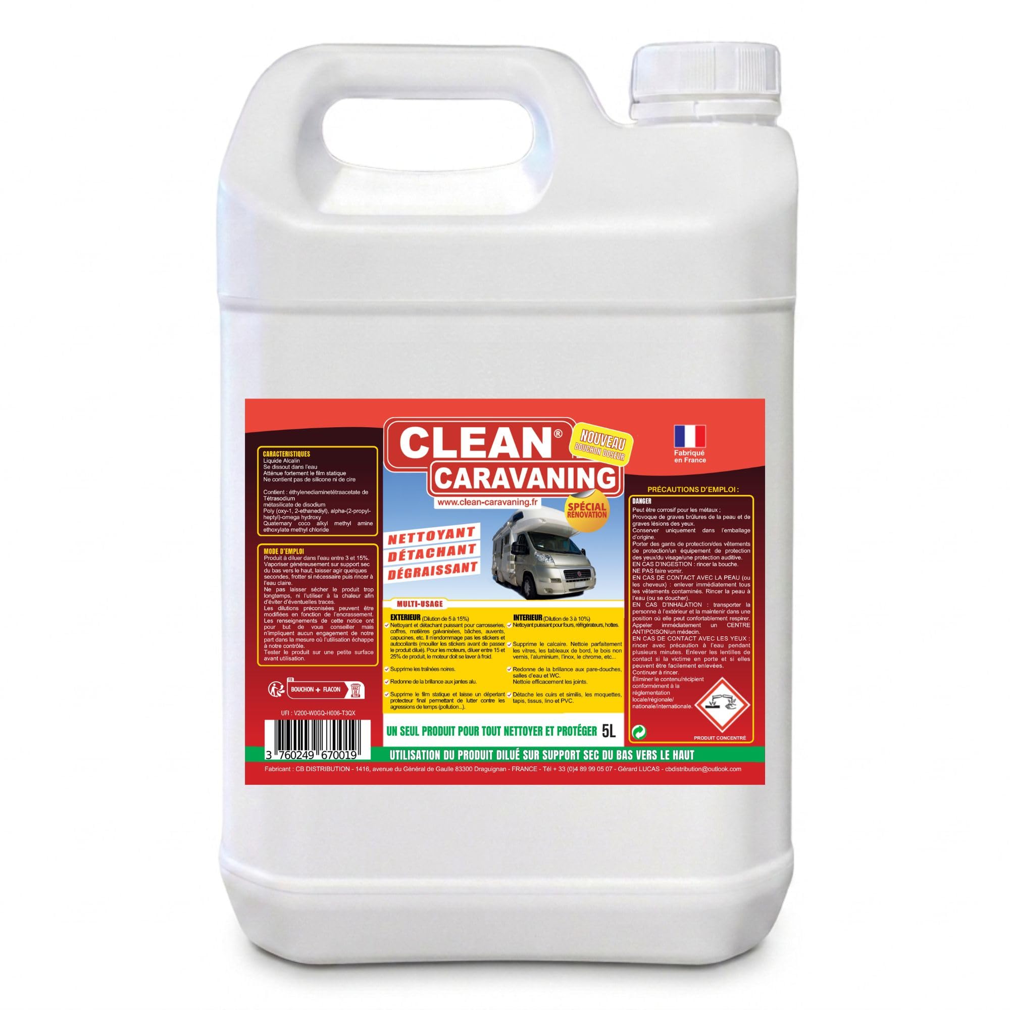 Nettoyant Camping-Car Multi-Usage 5L