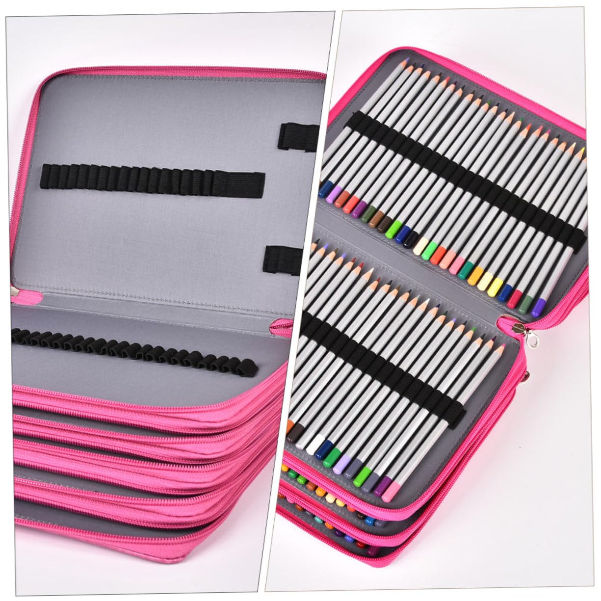 Hohopeti Per Capiente Pu Astuccio Slot Per Cancelleria Colore Rosa Per Scuola e