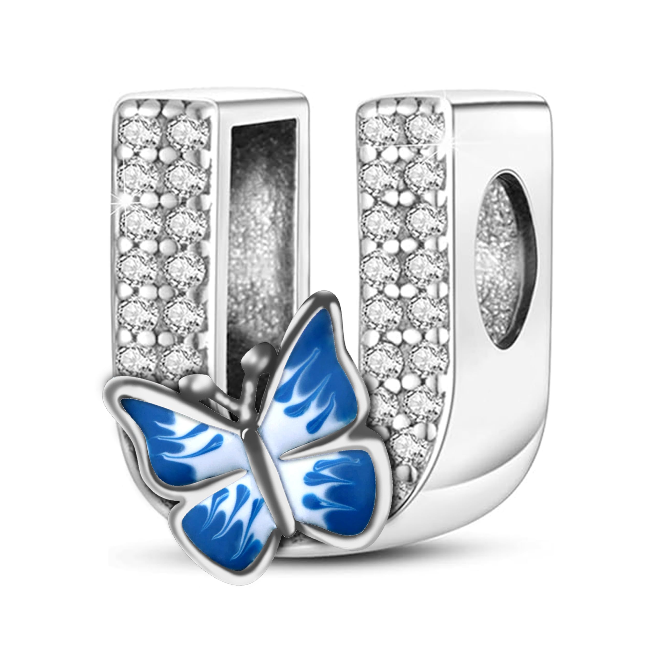 FLUFLO Charm Anhänger Damen Buchstabe A-Z für Armband 925 Sterling Silber Charms Beads passend für Pandora Armband und Halskette, Kompatibel mit Europäischen Armbänder für Frauen Mädchen X223