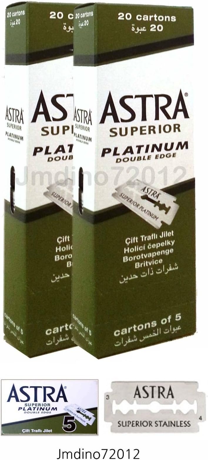 Astra Superior Platinum Double Edge Shaving Razor Blades 200 pcs-Barber Favored