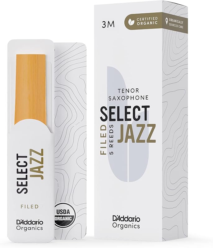 Organic Select Jazz Filed Tenor Sax Reeds 3 Medium, 5-Pack | Organic Select Jazz tenor sax reeds deliver focused tone, flexible response, strong projection and consistent jazz performan.