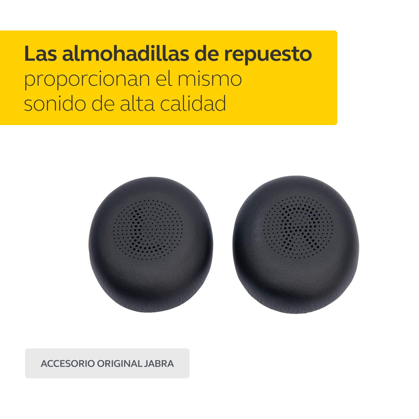 Jabra Cojines para Auriculares Evolve2 40/65 - 6 pares de Almohadillas de Repuesto - Negro