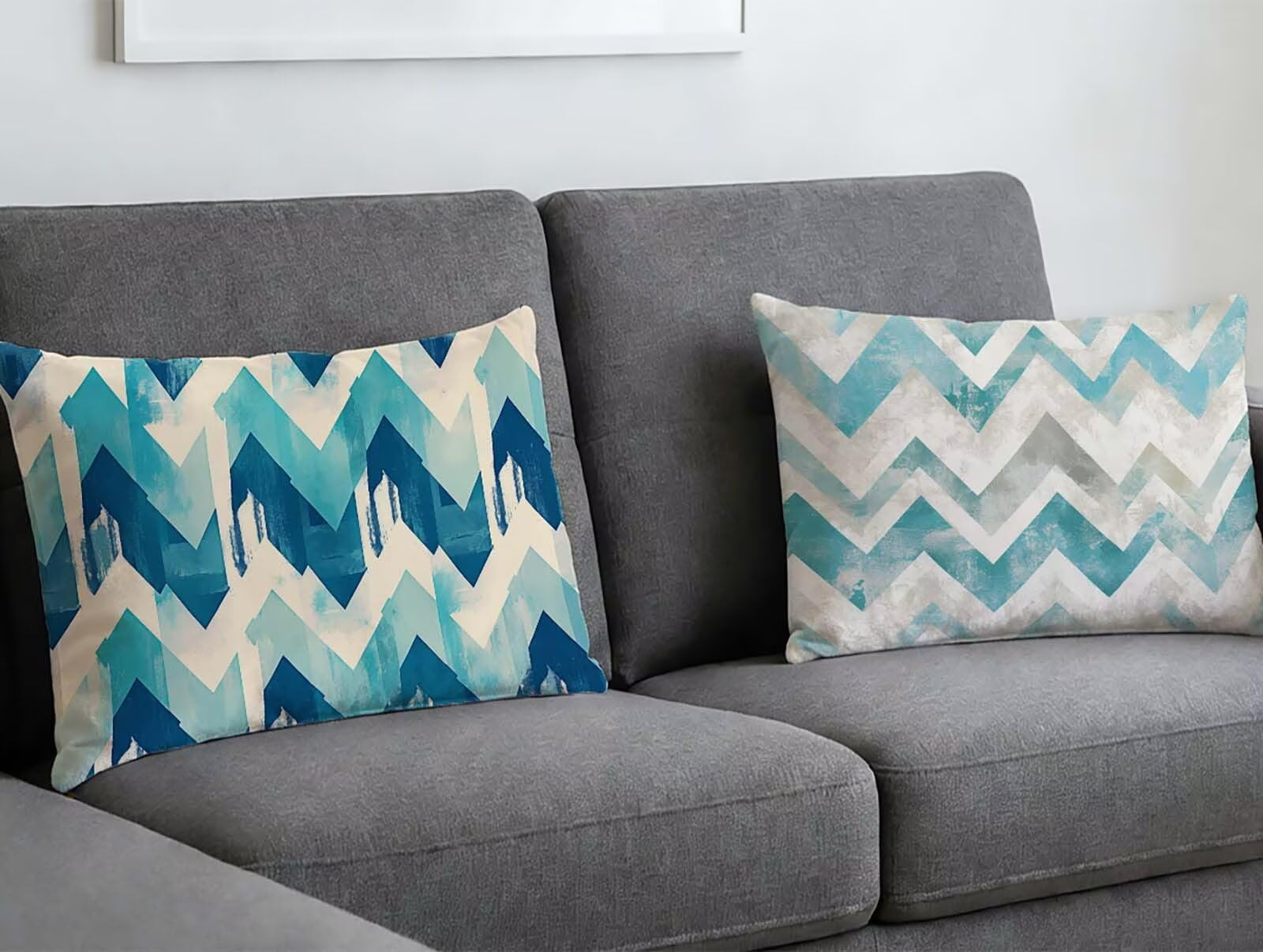 Taie oreiller 70x90 turquoise en velours pour sublimer le canapé