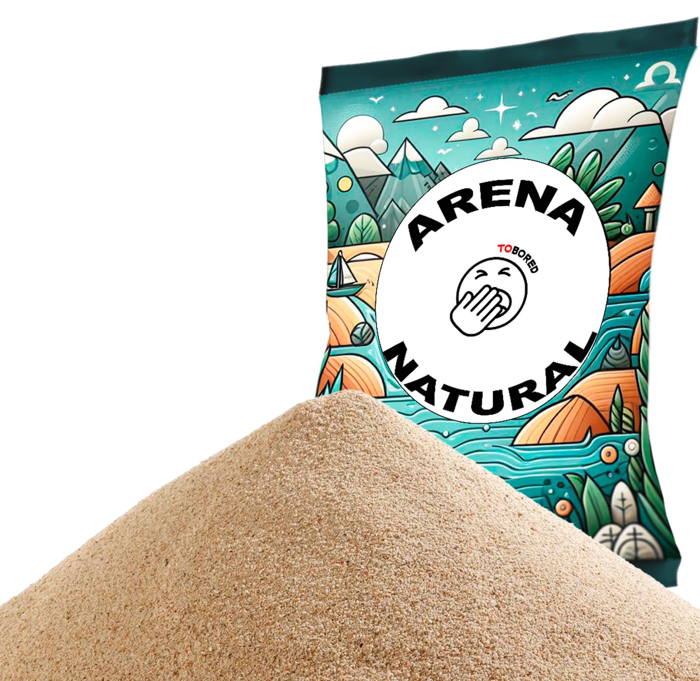 tobored Arena Natural para Terrario. 5 kg de Arena 100% Natural Arena de Playa para su Terrario. Su granulometría es de 0,1-0,8 MM.