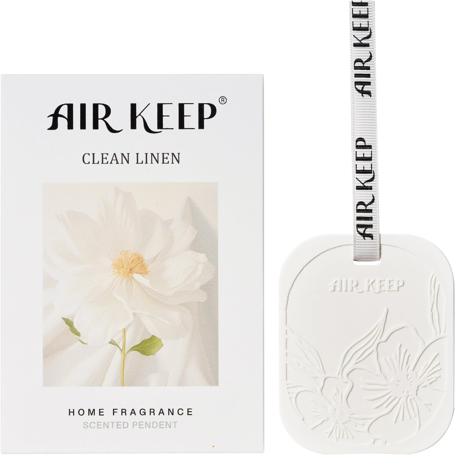 Airkeep Car Air Freshener - Clean Linen Handmade Scented Ceramic for Drawers and Closets, Car Air Freshener Gifts for Men Women Car Fragrance