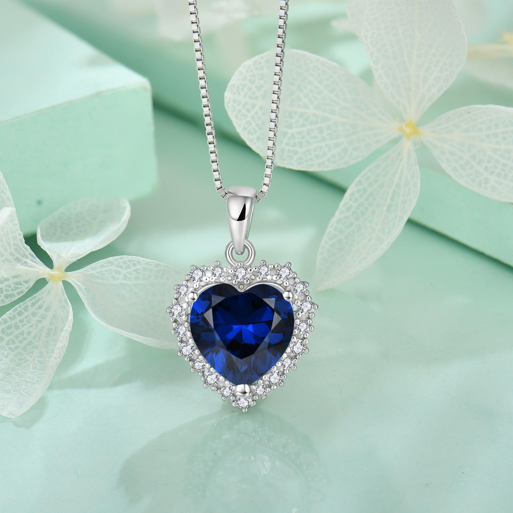 starchenie Collane Donna Argento Sterlina 925 Cuore con Pendente Zirconi Collane Ciondolo Gioielli Regalo
