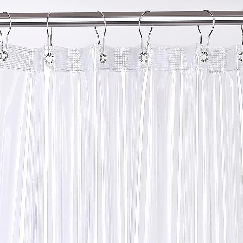 Miniatura 1 de MhhYLL Forro de cortina de ducha transparente, 72 x 84 pulgadas, vinilo de 0.35 oz, forro de cortina de ducha de plástico resistente, forro de