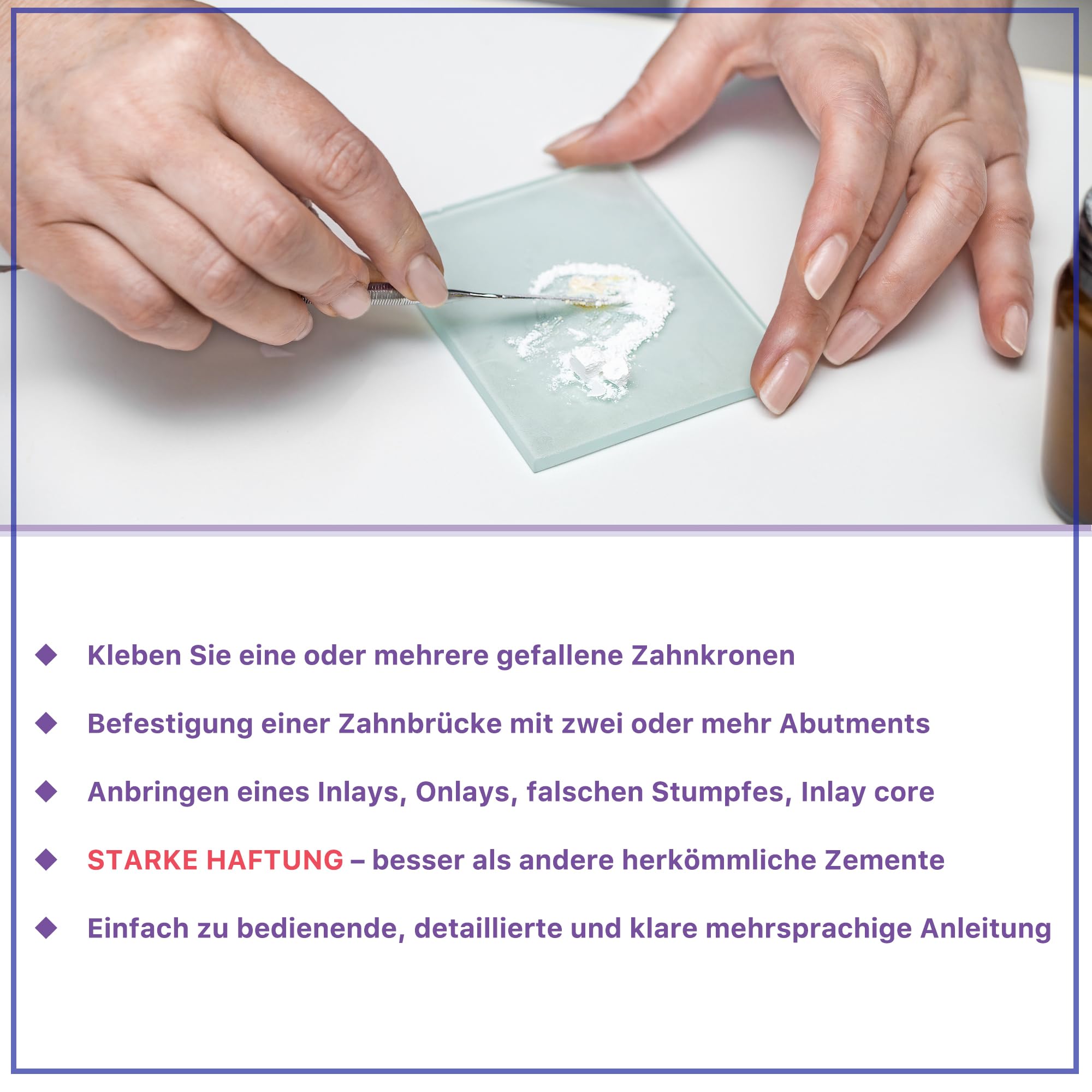 MEDIDENT RESCELLEMENT PLUS © FÜR DAS WIEDEREINSETZEN VON KRONEN ODER BRÜCKEN – Mit verstärkter Haftung
