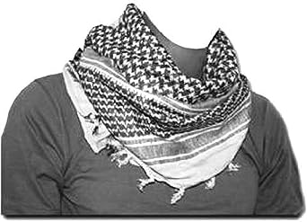 Mens Protective SAS Army Military Desert Tactical Neck Head Wrap Combat Sun Hat Scarf White Black Shemagh