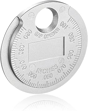 Spark Plug Measuring Tool, Wire Spark Plug Gapper Scaled from 0.020 to 0.100 Inch, Quick Reading Auto Sparkplug Gap Gauge Tool for Accurate Measurement, Car Accessories