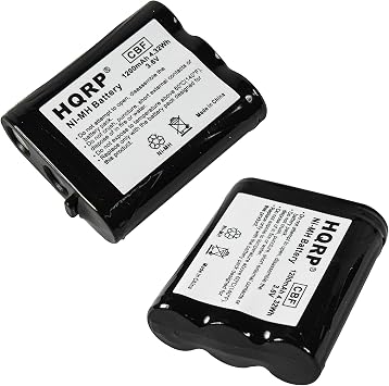 HQRP 2- Pack Phone Battery Compatible with Panasonic N4HKGMA0001, KX-TG5750, KX-TGA2705, KX-TGA290B, KX-TGA5100, KX-TGA5100M