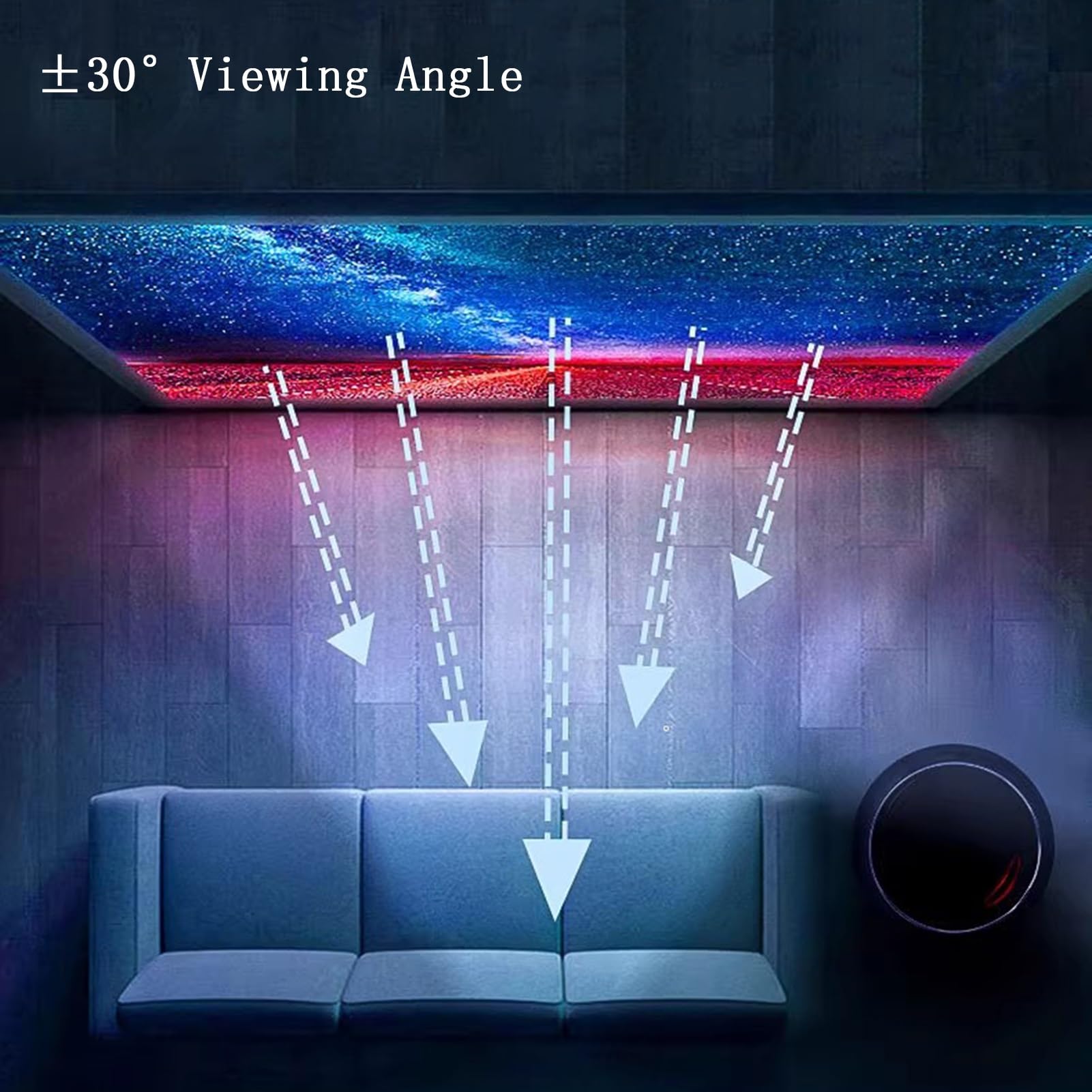 Schermo per Proiettore Anti-Luce HD 4K 16:9 60/72/84/100/120 Pollici, Telo per Videoproiettore Portatile Pieghevole per Home Cinema(120inch(260x140cm))