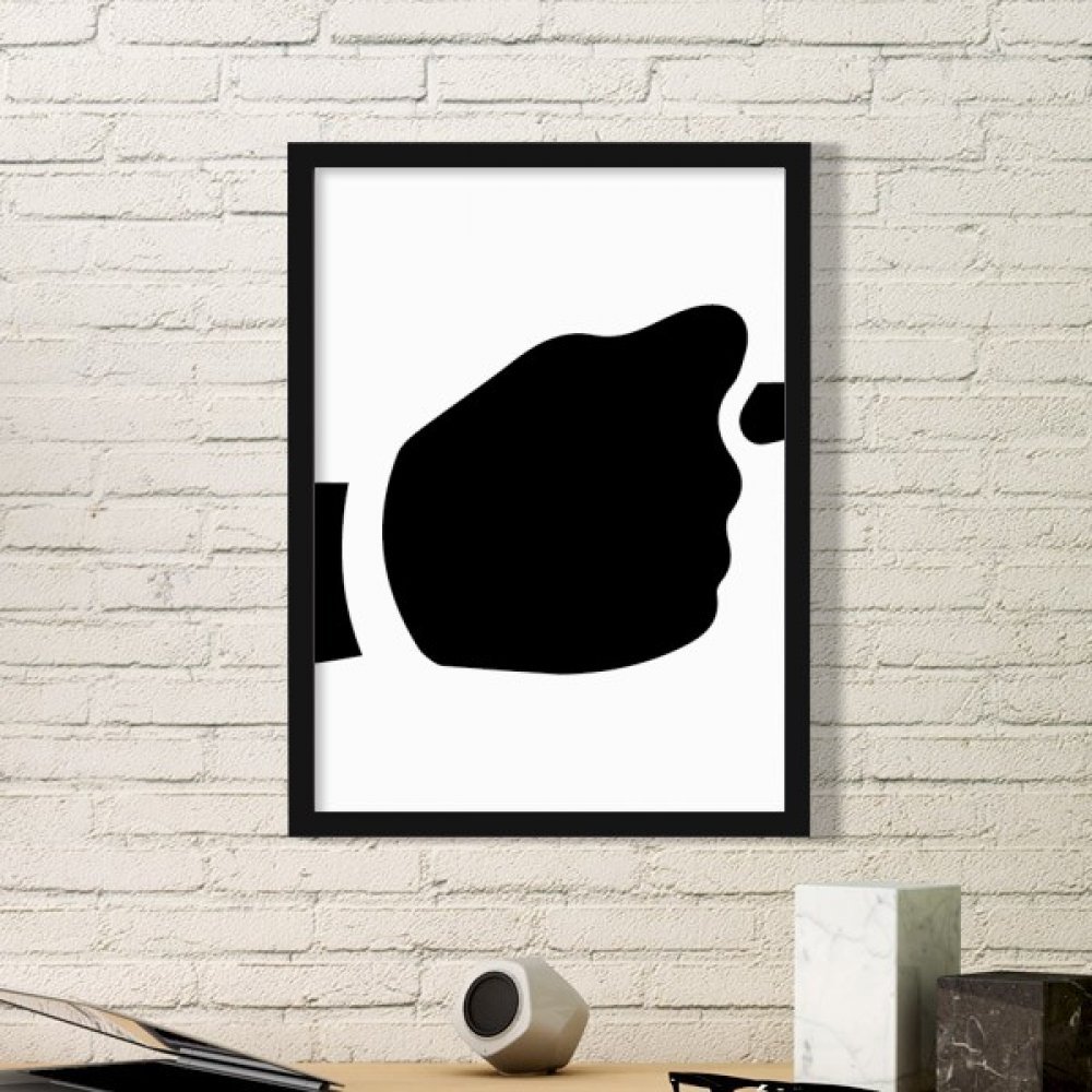 Cadre photo silhouette art geste en bois noir medium pour décoration maison
