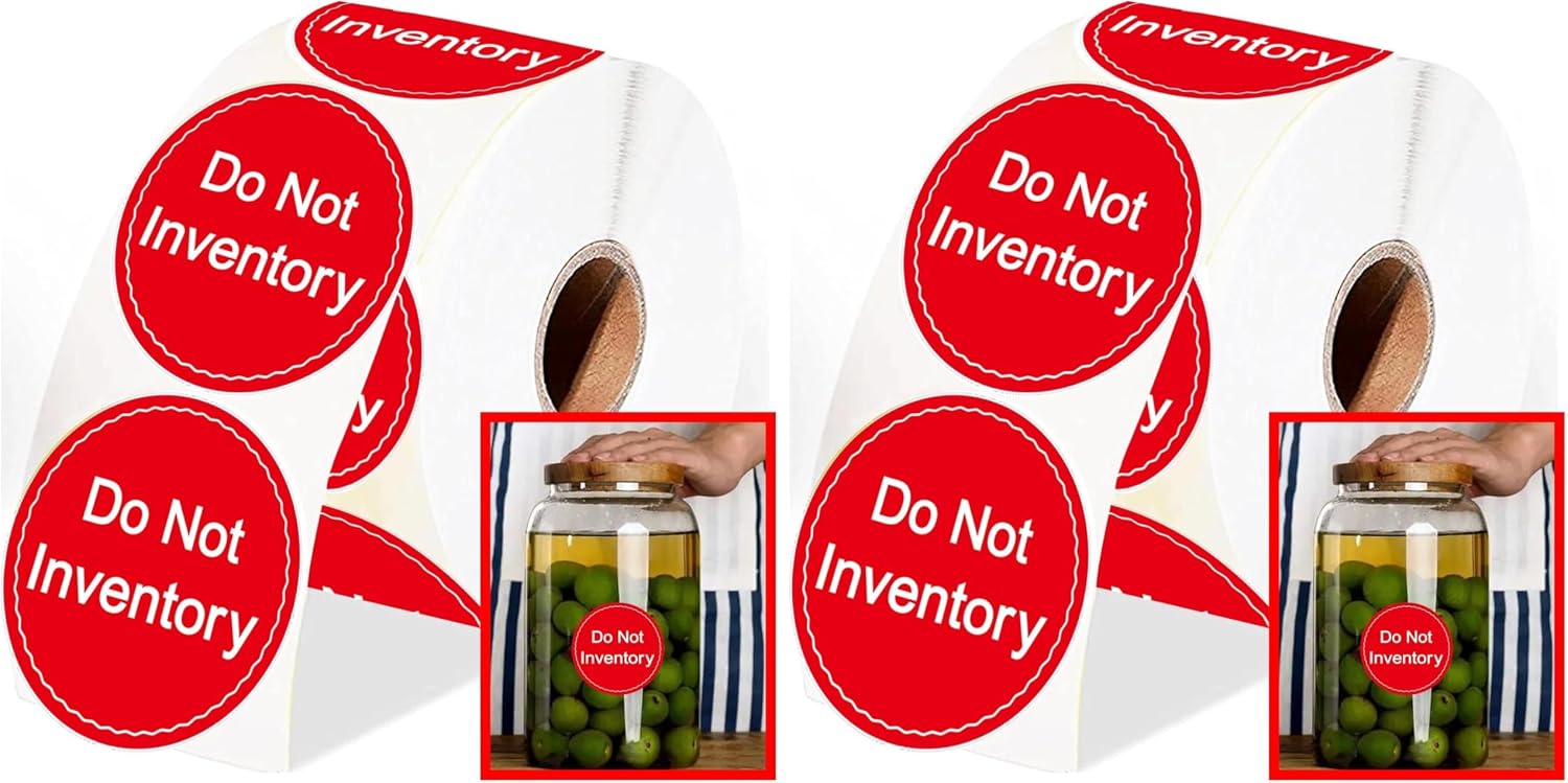 500 Pcs 2 Inch Do Not Inventory Stickers Round Red Inventory Control Labels | arehouse Inventory Stickers for Stock Logistics Quality Control Moving Marking Organizing Inventory Items