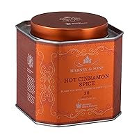Vista 2 de Harney & Sons Hot Cinnamon Spice Tea - Paquete de 30 bolsitas de té (paquete de 2) - Té negro con naranjas y clavos dulces