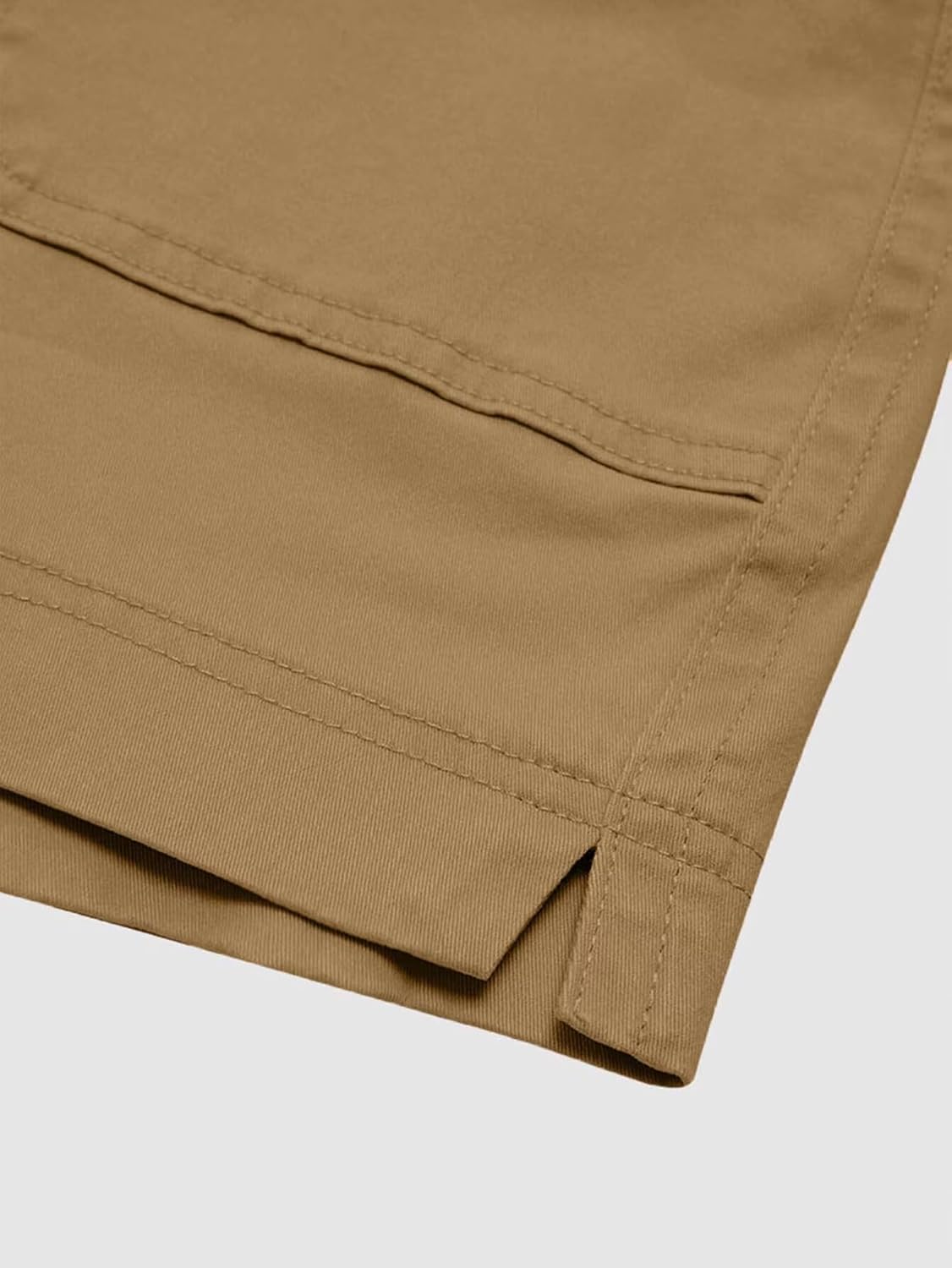 Flamingals Women's Mid Waist Solid Split Side Flap Pocket Casual Shorts - Image 5