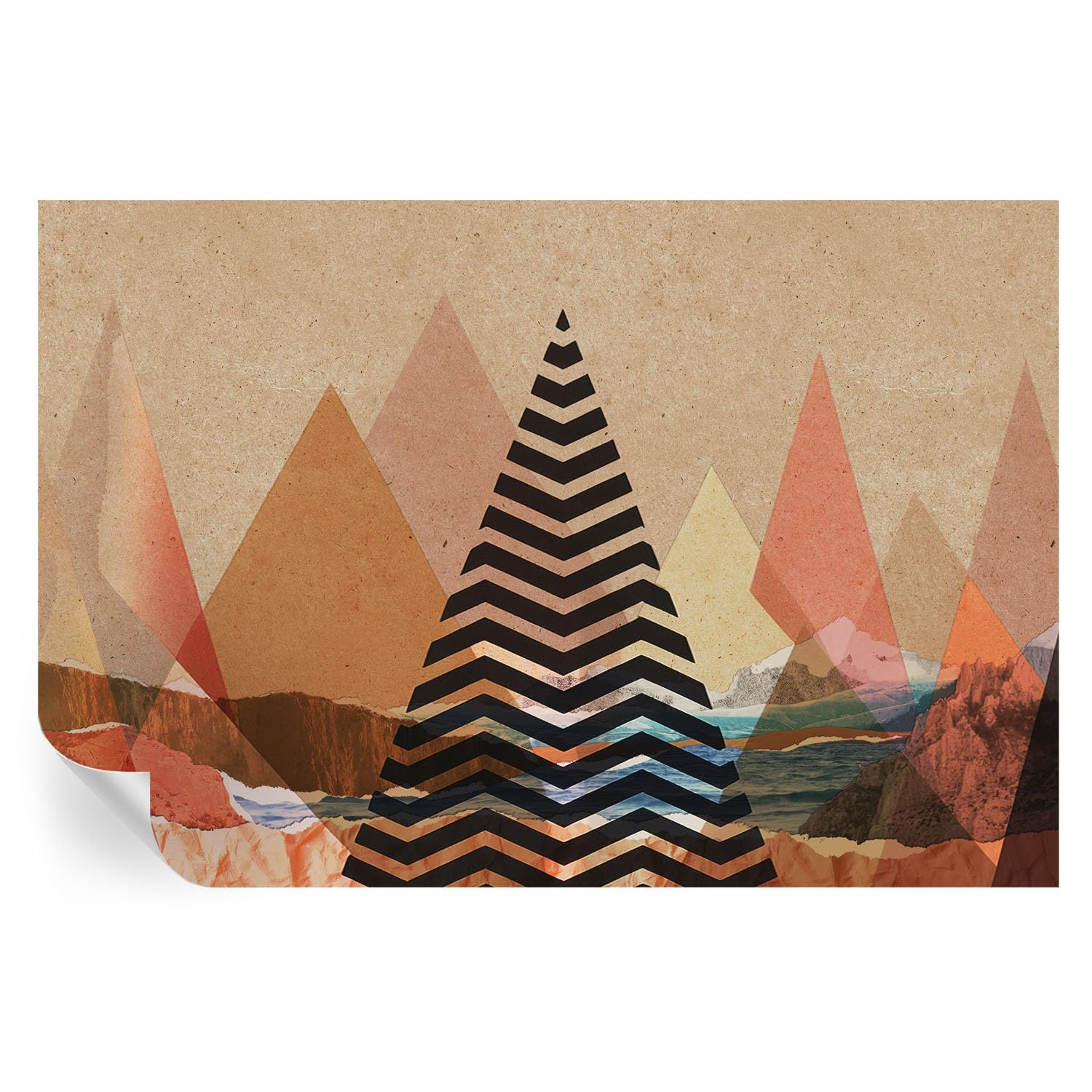 Vinilos de paisaje abstracto 104x70 cm y cubiertas decorativas para pared