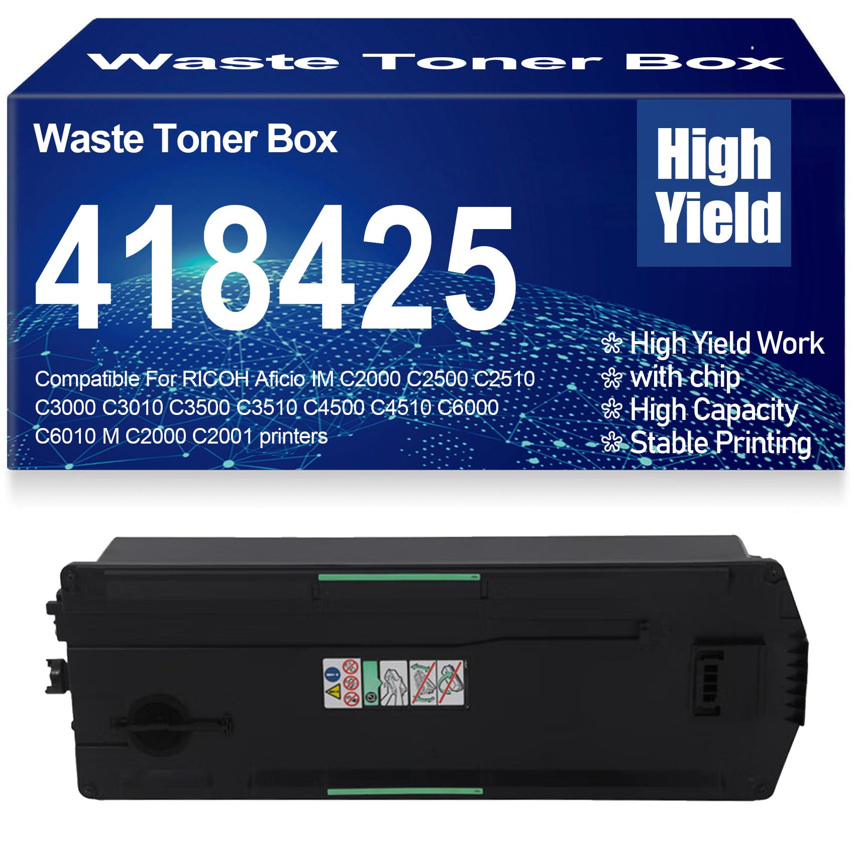 Per Ricoh 418425 D0BQ6400 Vaschetta di recupero toner compatibile per Ricoh Aficio IM C2000 C2500 C2510 C3000 C3010 C3500 C3510 C4500 C4510 C6000 C6010 M C2000 C2001,D0BQ6400-1PC