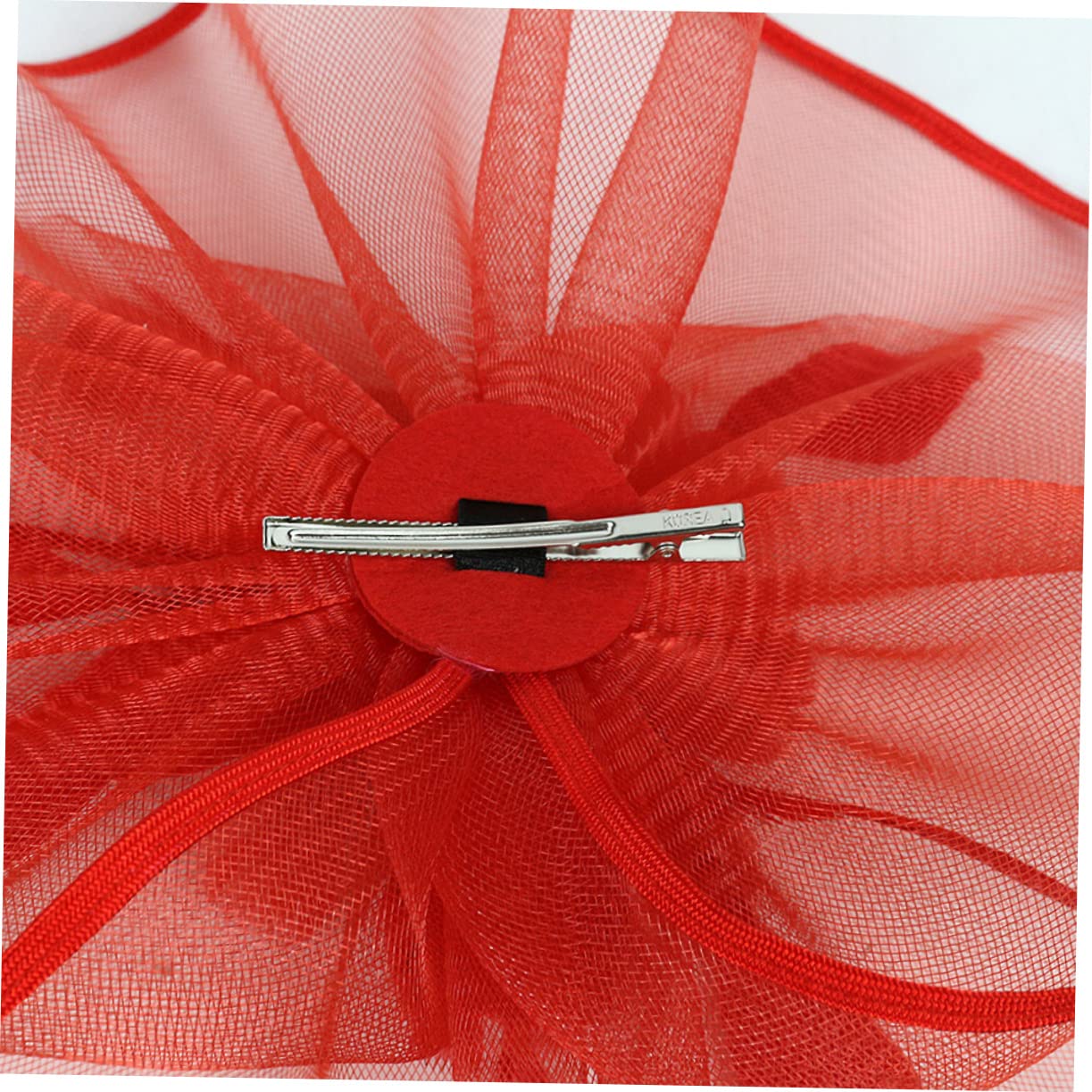 FRCOLOR 2pezzi Fascinator Creativo Con Fiore Per Feste Cappello Da Cocktail Rosso Accessorio Elegante Per Donne e Ragazze Per Balli e Eventi Speciali