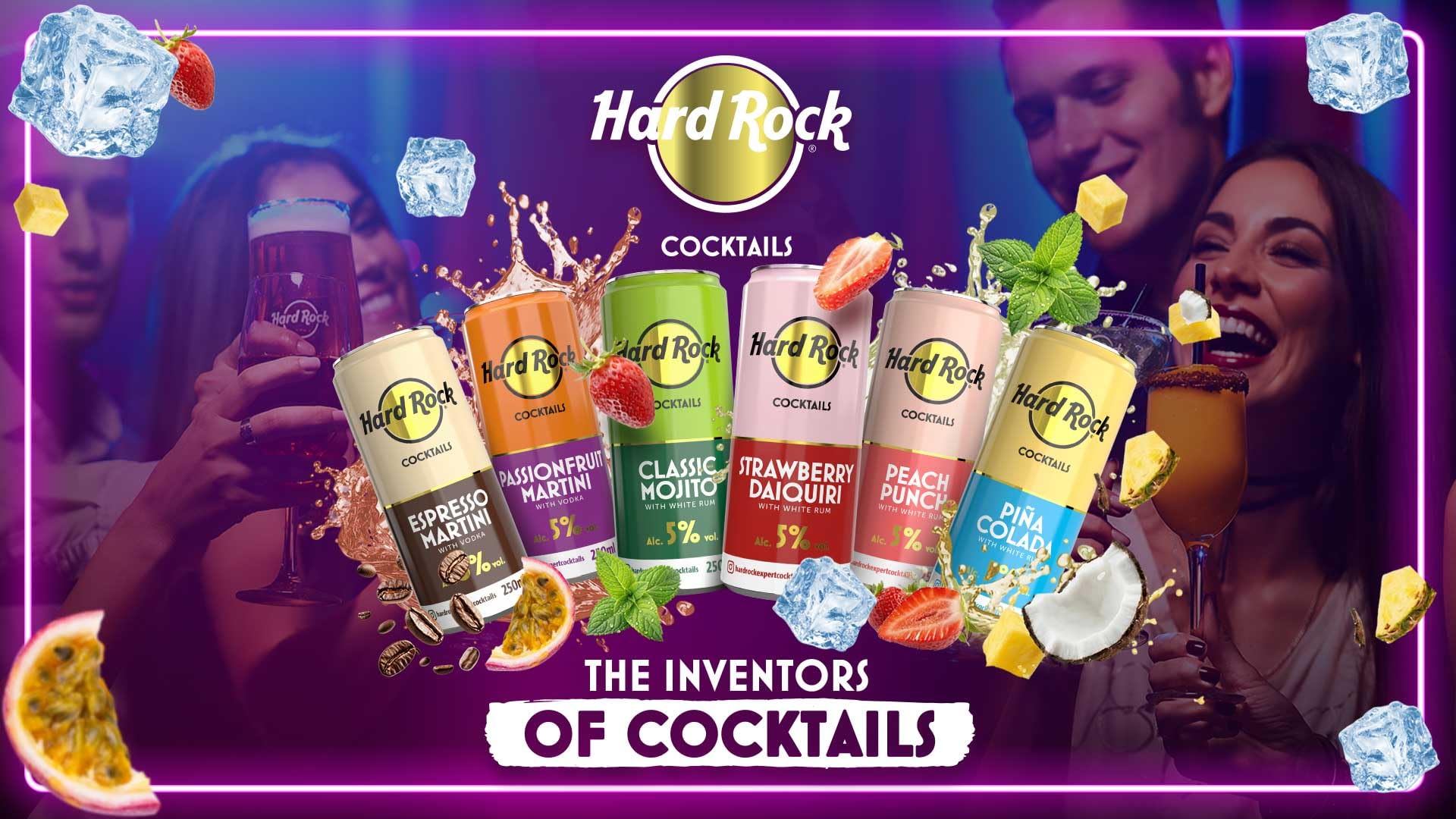 12 x 250ml - HARD ROCK READY TO DRINK COCKTAIL PIÑA COLADA 250ML 5% - PACK 12 LATAS