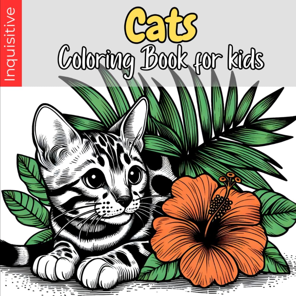 Cover of Inquisitive Cats Coloring Book for Kids