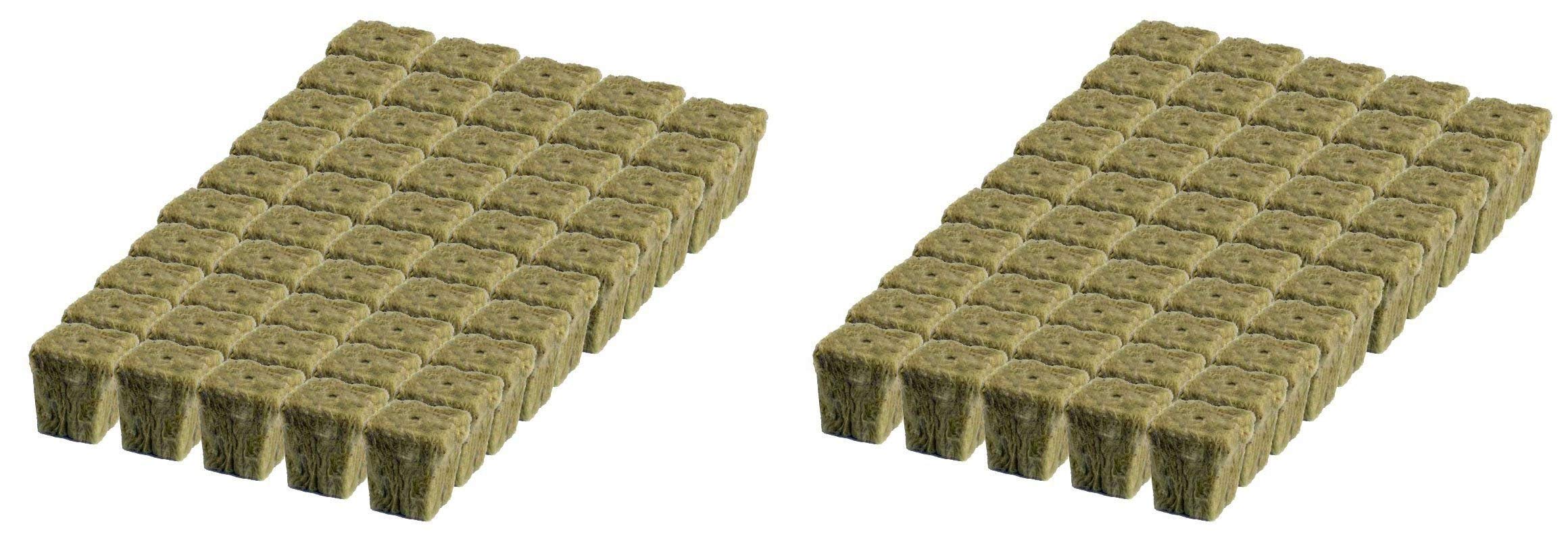 Grodan1" x 1" Starter Plug Rockwool Hydroponic Grow Media (50 Cubes) (Тwо Расk)