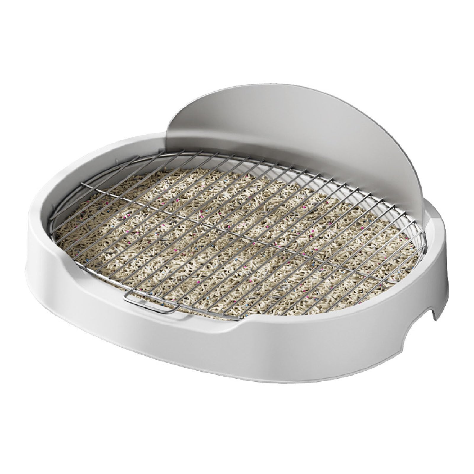 Bandeja Orinal De Interior para Perros, Inodoro De Adiestramiento para Perros con Pared Antisalpicaduras Extraíble Y Marco De Malla Soporte Portátil para El Orinal del Cachorro