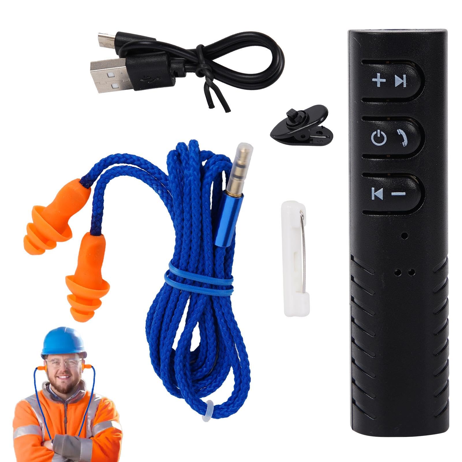 Cuffie senza fili con tappi per le orecchie, cuffie senza fili per il lavoro, cuffie senza fili di sicurezza, auricolari senza fili portatili, auricolari in-ear