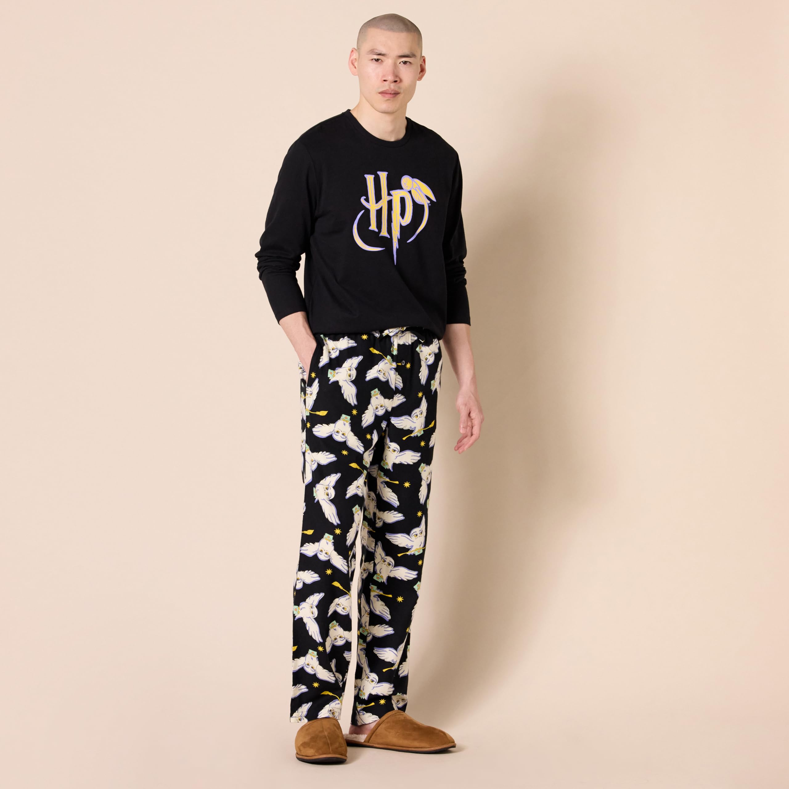 Amazon Essentials Completo Pigiama con Pantaloni e Maglia a Maniche Lunghe in Flanella Uomo