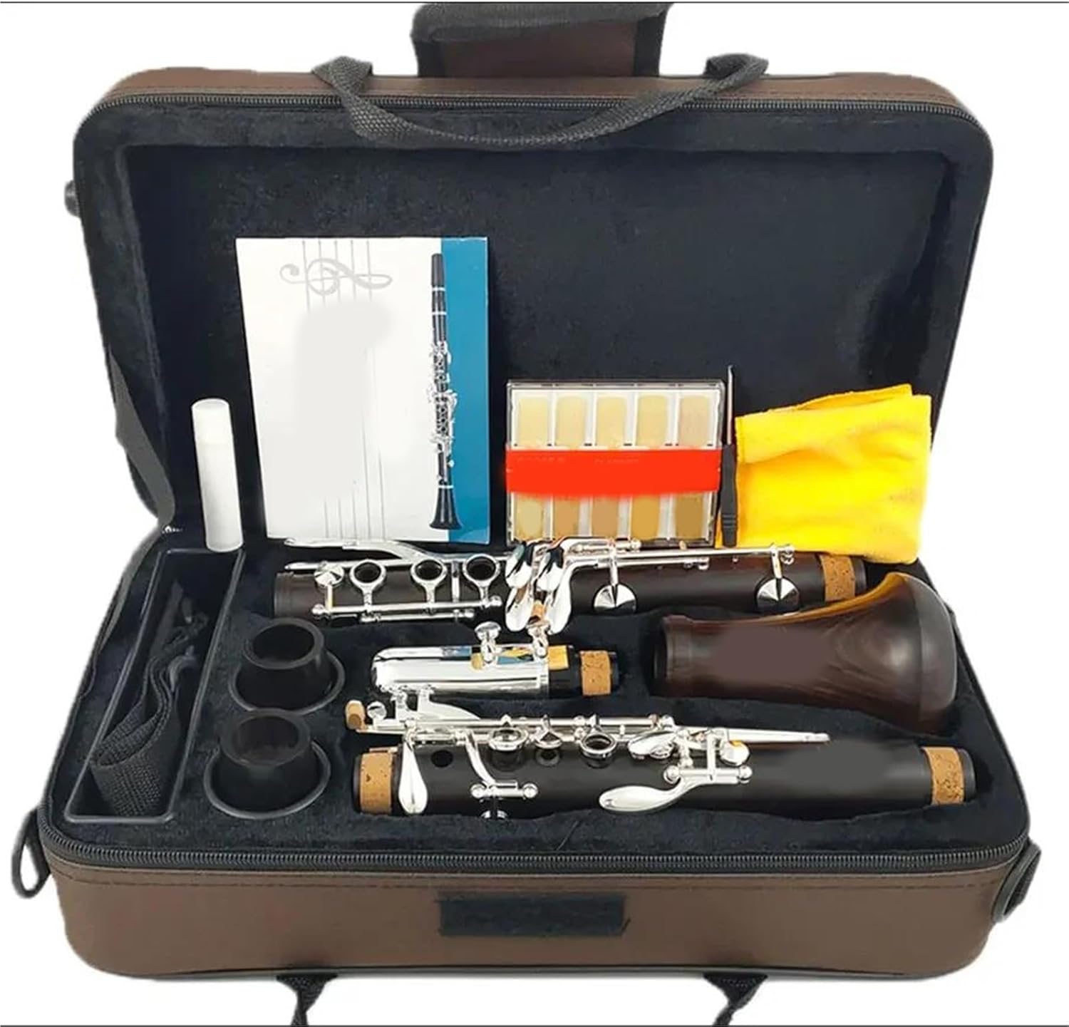Ebony Clarinet Bb Wood Silver Plated 17 Keys Clarinet