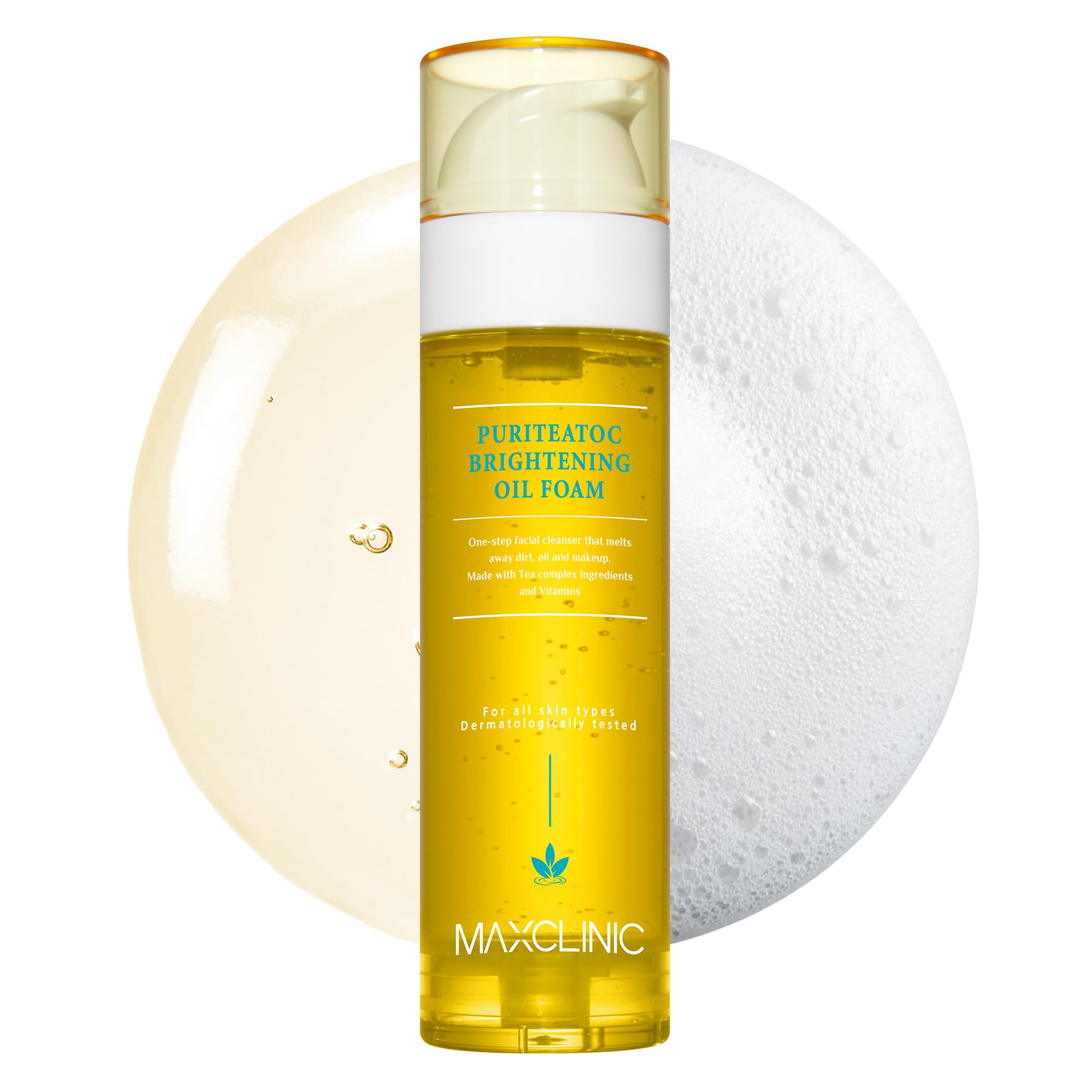 [K-Beauty] PuriteaToc Oil to Foam - All-in-One Korean Face Wash OilBased Foaming Facial Cleanser - Deeply Hydrating & Moisturizing Makeup Deep Cleansing Oil for Dull Skin (3.88 fl oz)