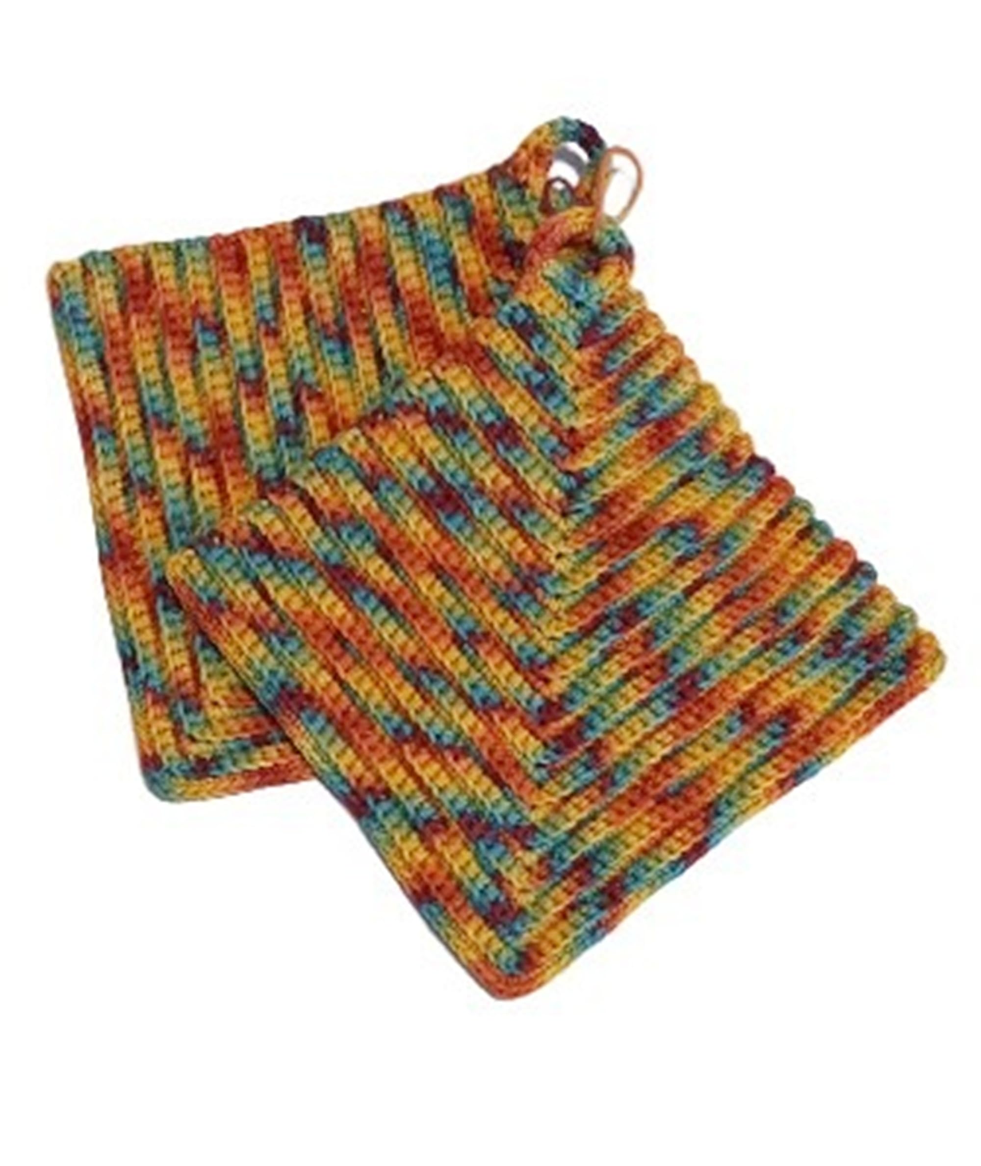 Oma's Topflappen gehäkelt, ca. 19 x 19 cm